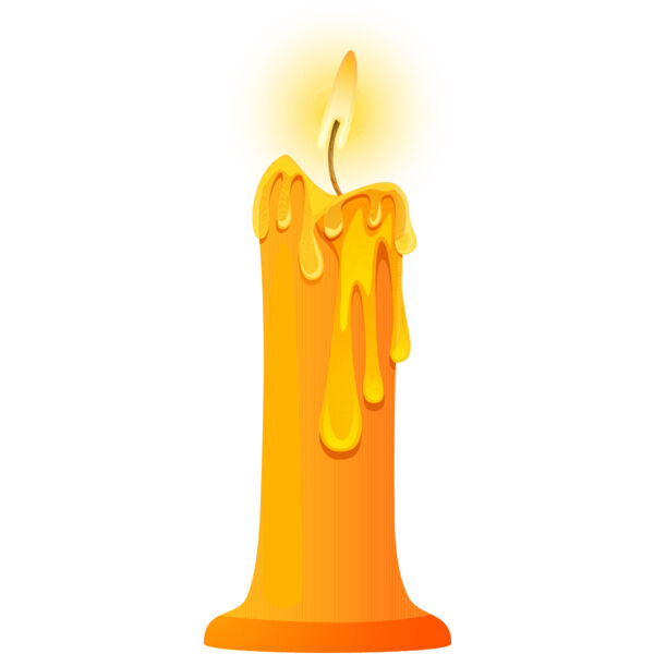 Halloween Orange Wax Candle 1 Thumbnail