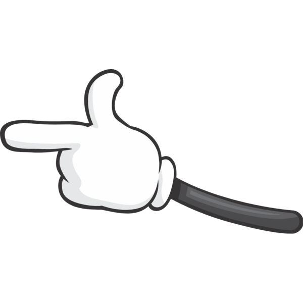 Cartoon Hand Pointing Finger 3 Thumbnail