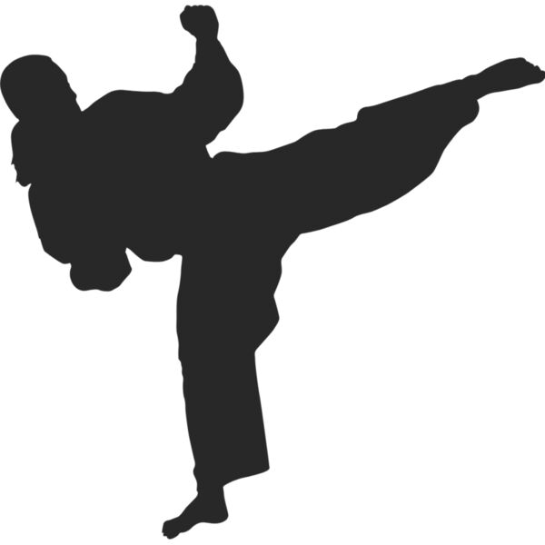 Martial Arts Fighter Silhouette 5 Thumbnail